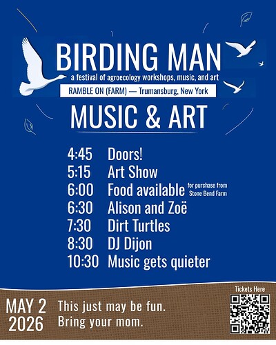 2 Birding Man Schedule Evening